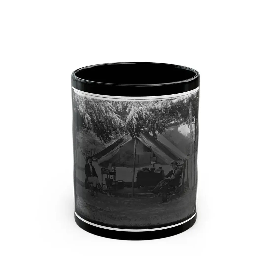 Washington, District Of Columbia. Two Officers Of Gen. Andrew A. Humpreys' Staff (U.S. Civil War) Black Coffee Mug 11oz - Go Mug Yourself