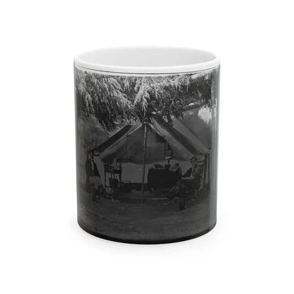 Washington, District Of Columbia. Two Officers Of Gen. Andrew A. Humpreys' Staff (U.S. Civil War) White Coffee Mug 11oz - Go Mug Yourself