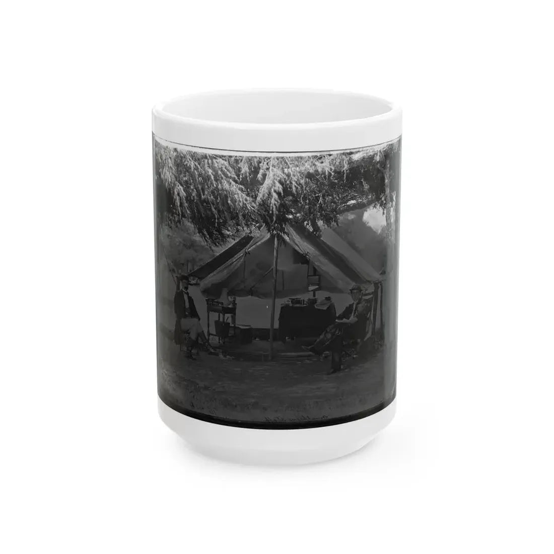 Washington, District Of Columbia. Two Officers Of Gen. Andrew A. Humpreys' Staff (U.S. Civil War) White Coffee Mug 15oz - Go Mug Yourself