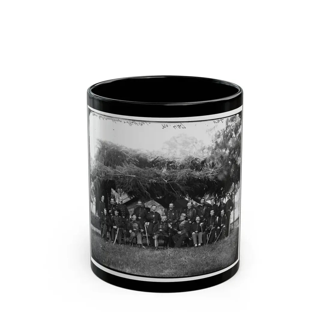 Washington, District Of Columbia (Vicinity). Gen. Andrew A. Humphreys And Staff (U.S. Civil War) Black Coffee Mug 11oz - Go Mug Yourself