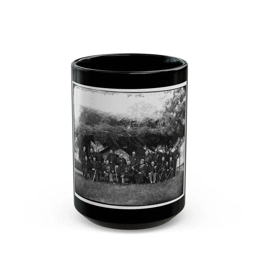 Washington, District Of Columbia (Vicinity). Gen. Andrew A. Humphreys And Staff (U.S. Civil War) Black Coffee Mug 15oz - Go Mug Yourself