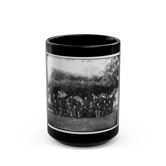 Washington, District Of Columbia (Vicinity). Gen. Andrew A. Humphreys And Staff (U.S. Civil War) Black Coffee Mug 15oz - Go Mug Yourself