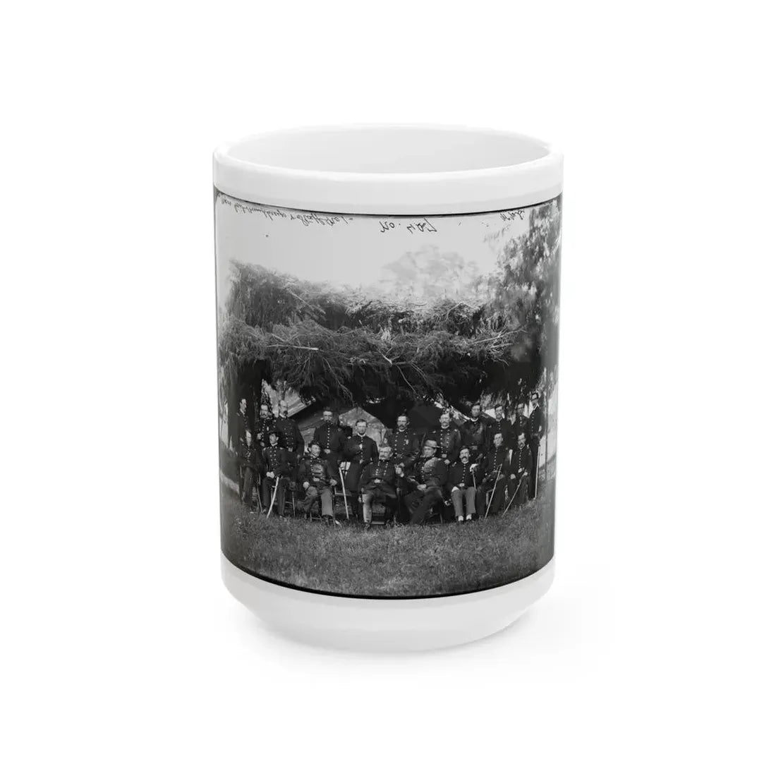 Washington, District Of Columbia (Vicinity). Gen. Andrew A. Humphreys And Staff (U.S. Civil War) White Coffee Mug 15oz - Go Mug Yourself