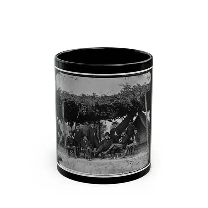 Washington, District Of Columbia (Vicinity). Gen. Daniel White And Staff (U.S. Civil War) Black Coffee Mug 11oz - Go Mug Yourself