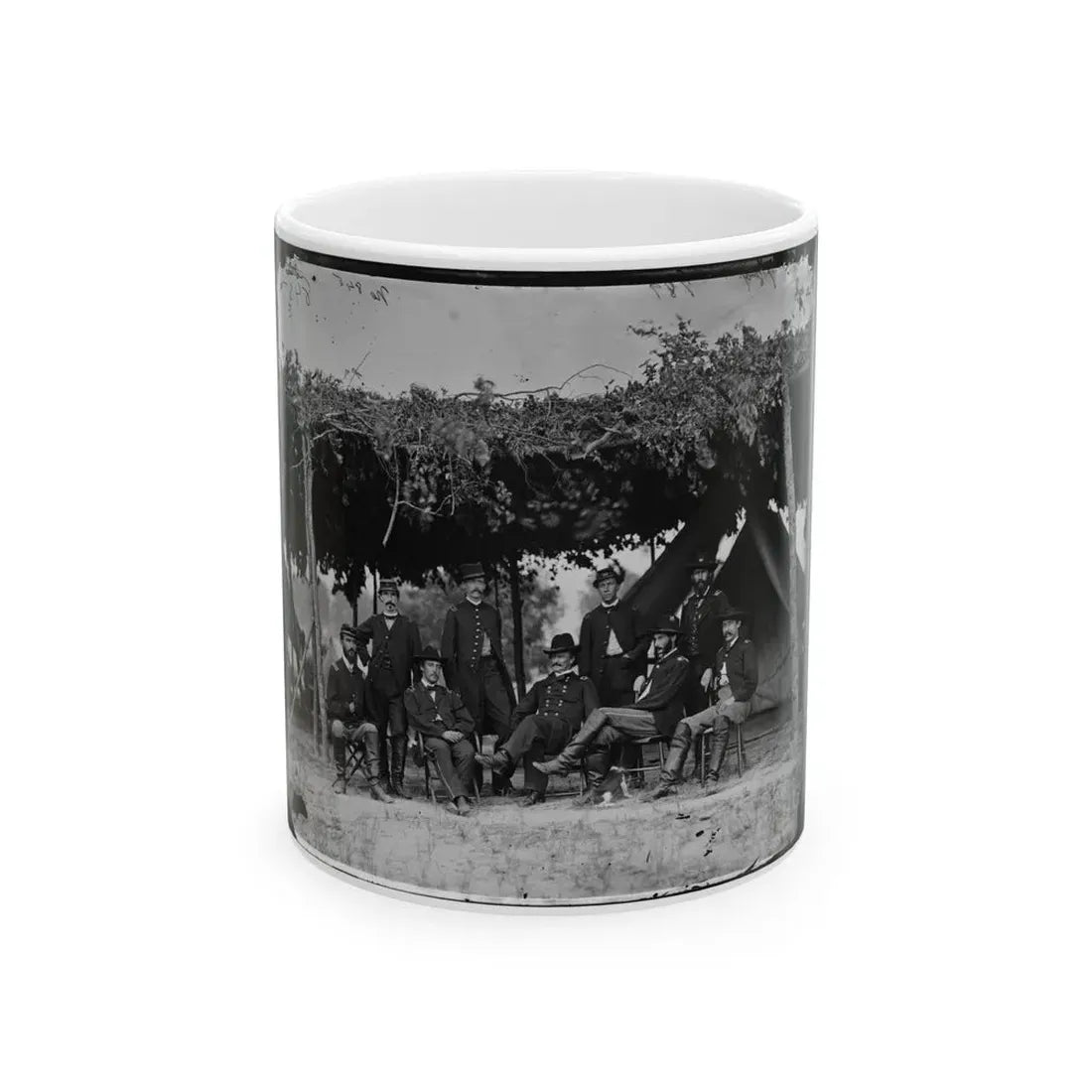 Washington, District Of Columbia (Vicinity). Gen. Daniel White And Staff (U.S. Civil War) White Coffee Mug 11oz - Go Mug Yourself