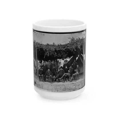 Washington, District Of Columbia (Vicinity). Gen. Daniel White And Staff (U.S. Civil War) White Coffee Mug 15oz - Go Mug Yourself