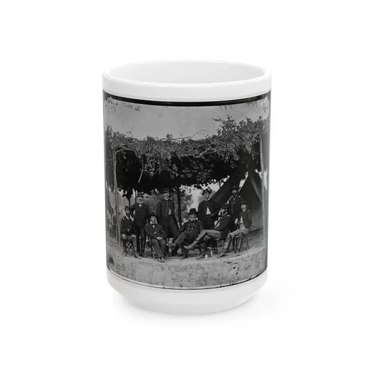 Washington, District Of Columbia (Vicinity). Gen. Daniel White And Staff (U.S. Civil War) White Coffee Mug 15oz - Go Mug Yourself