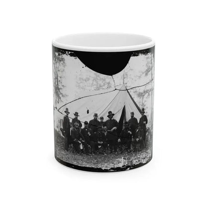 Washington, District Of Columbia (Vicinity). Gen. James A. Hall, Officers And Men Of Battery C & E, U.S. Artillery (U.S. Civil War) White Coffee Mug 11oz - Go Mug Yourself