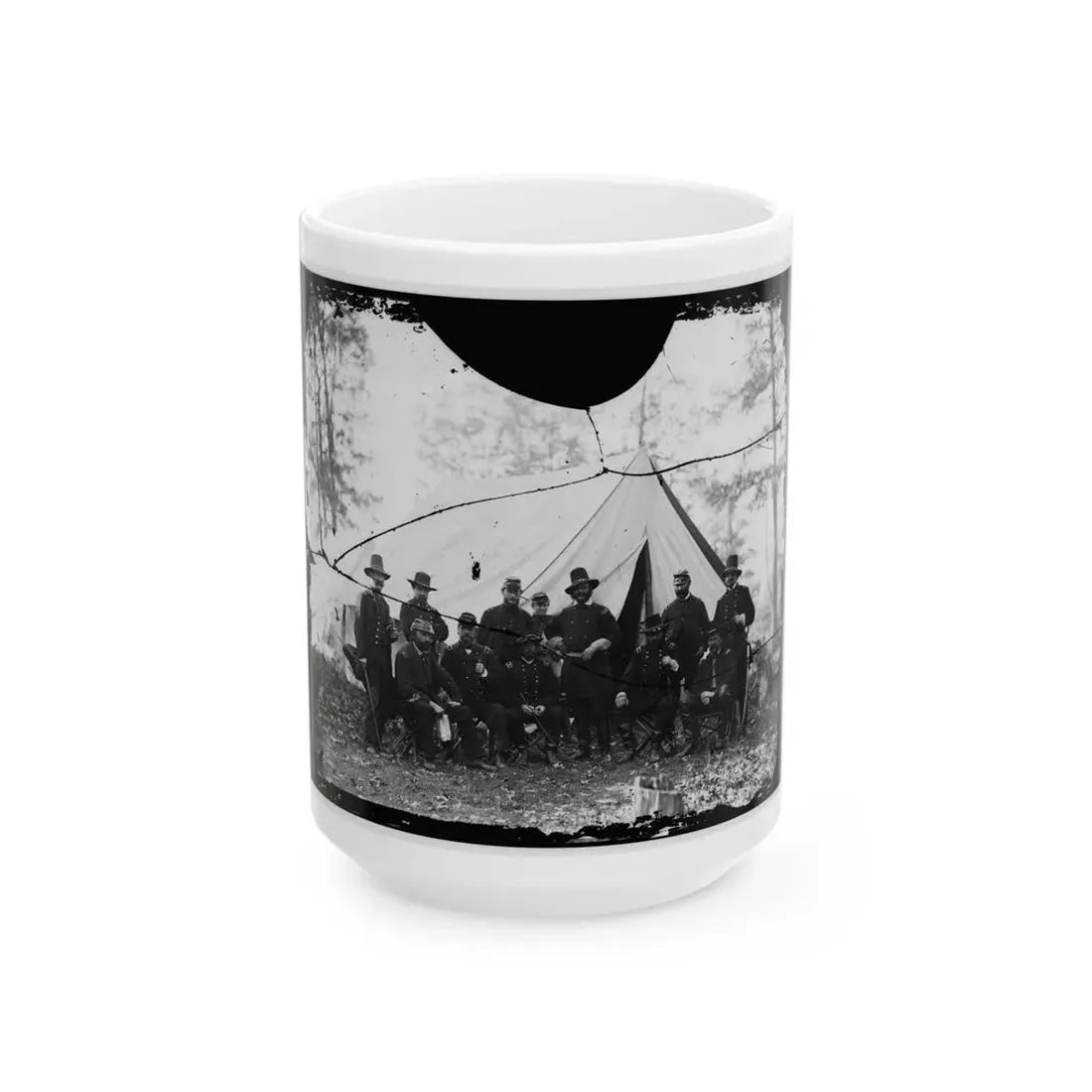 Washington, District Of Columbia (Vicinity). Gen. James A. Hall, Officers And Men Of Battery C & E, U.S. Artillery (U.S. Civil War) White Coffee Mug 15oz - Go Mug Yourself