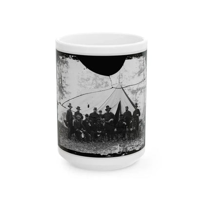 Washington, District Of Columbia (Vicinity). Gen. James A. Hall, Officers And Men Of Battery C & E, U.S. Artillery (U.S. Civil War) White Coffee Mug 15oz - Go Mug Yourself