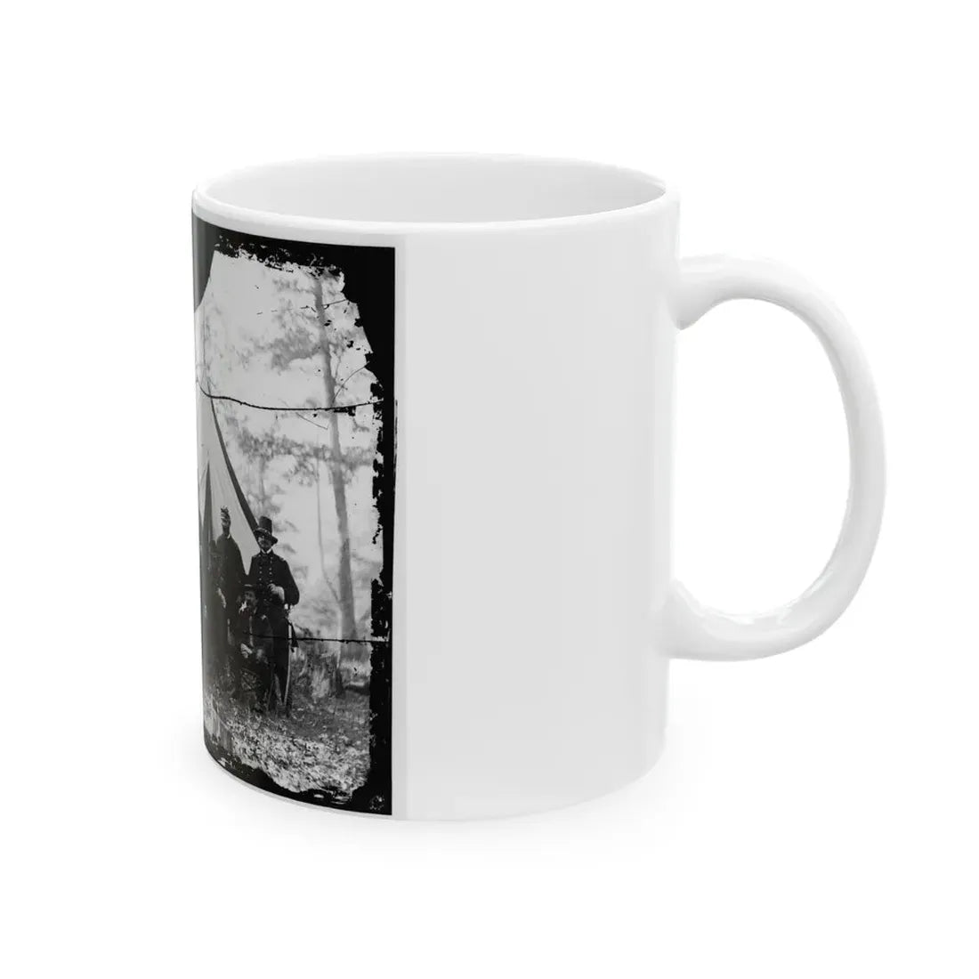 Washington, District Of Columbia (Vicinity). Gen. James A. Hall, Officers And Men Of Battery C & E, U.S. Artillery (U.S. Civil War) White Coffee Mug - Go Mug Yourself