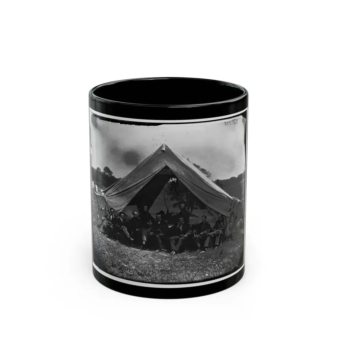 Washington, District Of Columbia (Vicinity). Gen. Martin D. Hardin And Staff (U.S. Civil War) Black Coffee Mug 11oz - Go Mug Yourself