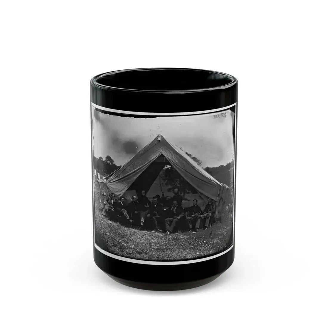 Washington, District Of Columbia (Vicinity). Gen. Martin D. Hardin And Staff (U.S. Civil War) Black Coffee Mug 15oz - Go Mug Yourself