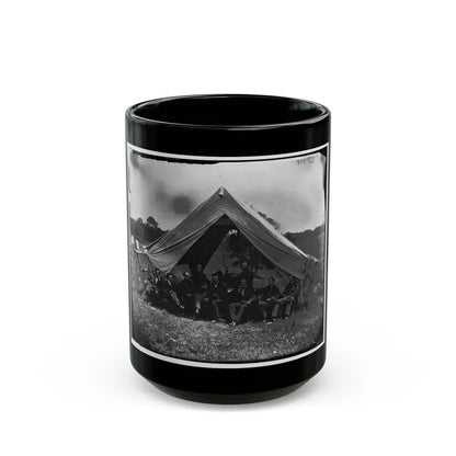 Washington, District Of Columbia (Vicinity). Gen. Martin D. Hardin And Staff (U.S. Civil War) Black Coffee Mug 15oz - Go Mug Yourself