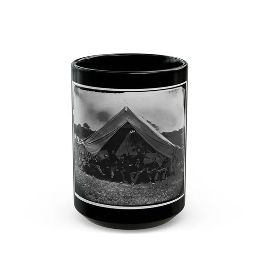 Washington, District Of Columbia (Vicinity). Gen. Martin D. Hardin And Staff (U.S. Civil War) Black Coffee Mug 15oz - Go Mug Yourself