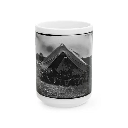 Washington, District Of Columbia (Vicinity). Gen. Martin D. Hardin And Staff (U.S. Civil War) White Coffee Mug 15oz - Go Mug Yourself