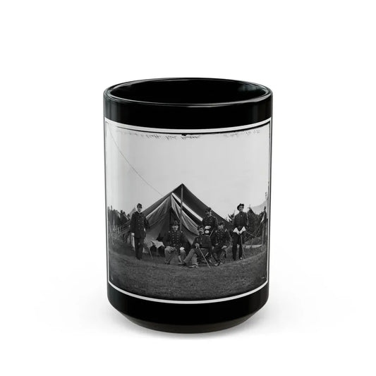 Washington, District Of Columbia (Vicinity). Gen. Robert Nugent And Staff. (Irish Brigade) (U.S. Civil War) Black Coffee Mug 15oz - Go Mug Yourself