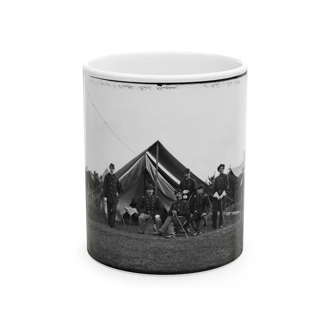 Washington, District Of Columbia (Vicinity). Gen. Robert Nugent And Staff. (Irish Brigade) (U.S. Civil War) White Coffee Mug 11oz - Go Mug Yourself