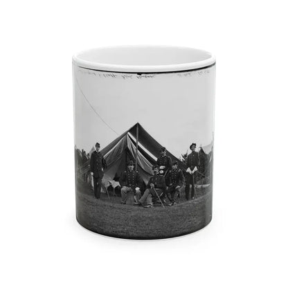 Washington, District Of Columbia (Vicinity). Gen. Robert Nugent And Staff. (Irish Brigade) (U.S. Civil War) White Coffee Mug 11oz - Go Mug Yourself