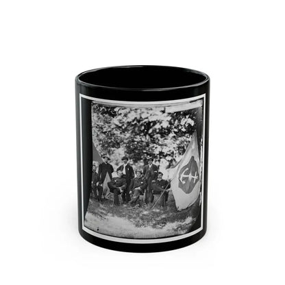 Washington, District Of Columbia (Vicinity). Gen. William F. Bartlett And Staff (U.S. Civil War) Black Coffee Mug 11oz - Go Mug Yourself