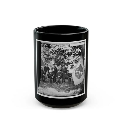 Washington, District Of Columbia (Vicinity). Gen. William F. Bartlett And Staff (U.S. Civil War) Black Coffee Mug 15oz - Go Mug Yourself