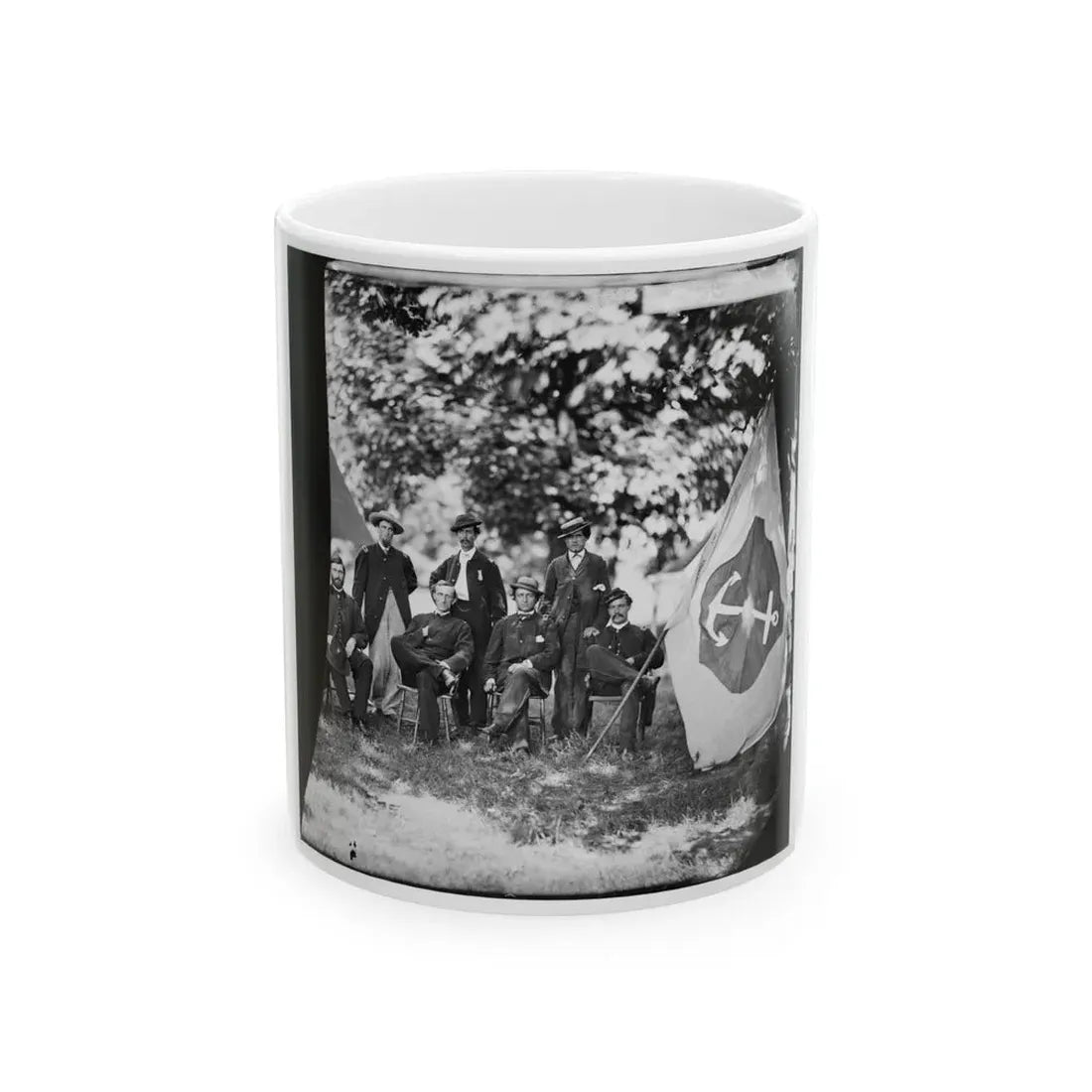 Washington, District Of Columbia (Vicinity). Gen. William F. Bartlett And Staff (U.S. Civil War) White Coffee Mug 11oz - Go Mug Yourself