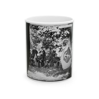 Washington, District Of Columbia (Vicinity). Gen. William F. Bartlett And Staff (U.S. Civil War) White Coffee Mug 11oz - Go Mug Yourself