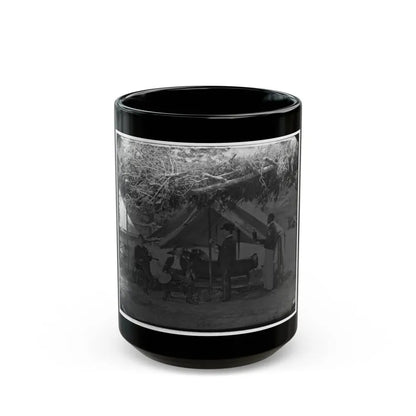 Washington, District Of Columbia (Vicinity). Maj. H.H. Humphreys Two Other Officers And Servant (U.S. Civil War) Black Coffee Mug 15oz - Go Mug Yourself