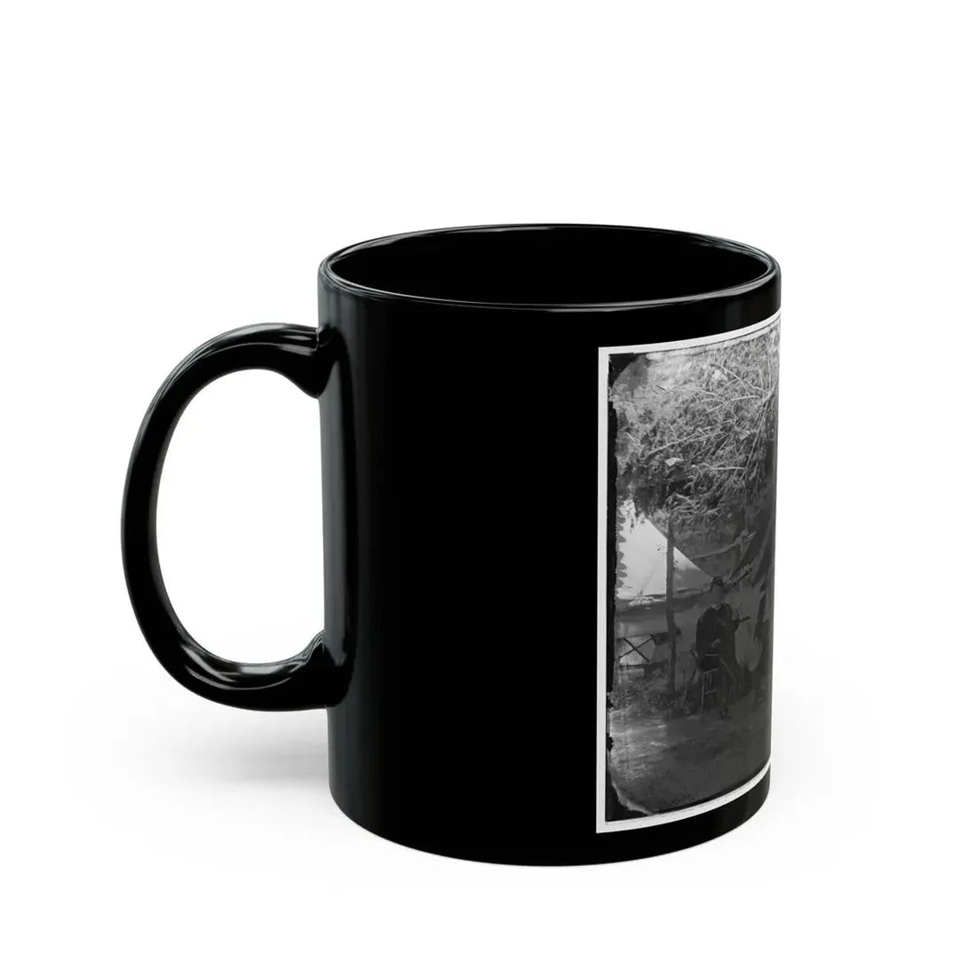 Washington, District Of Columbia (Vicinity). Maj. H.H. Humphreys Two Other Officers And Servant (U.S. Civil War) Black Coffee Mug - Go Mug Yourself