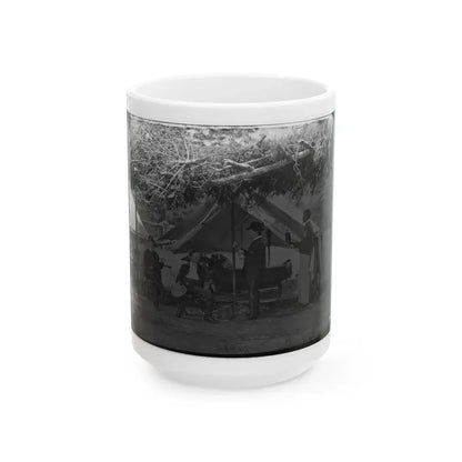 Washington, District Of Columbia (Vicinity). Maj. H.H. Humphreys Two Other Officers And Servant (U.S. Civil War) White Coffee Mug 15oz - Go Mug Yourself