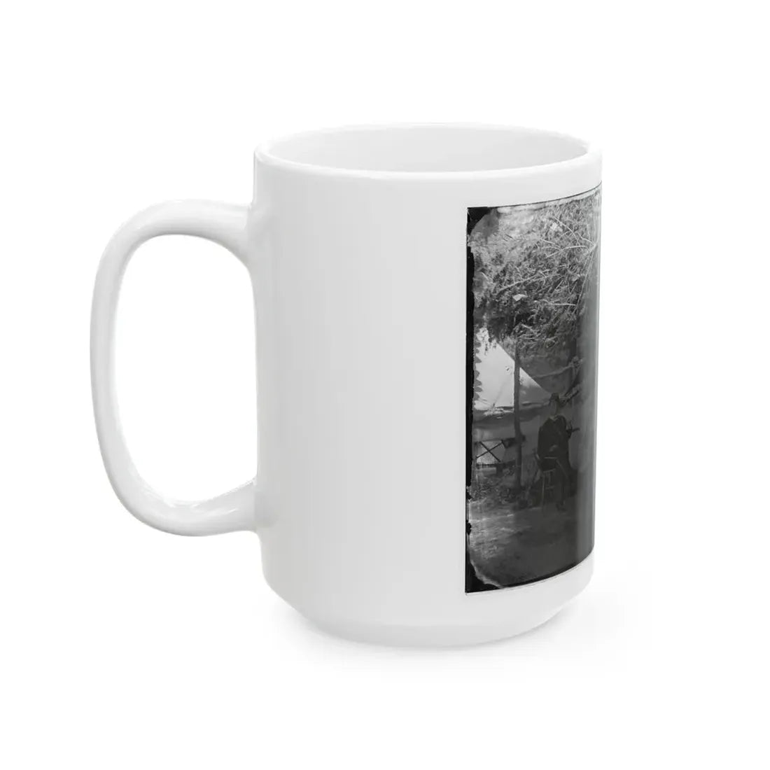 Washington, District Of Columbia (Vicinity). Maj. H.H. Humphreys Two Other Officers And Servant (U.S. Civil War) White Coffee Mug - Go Mug Yourself