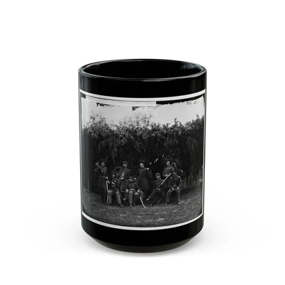 Washington, District Of Columbia (Vicinity). Officers Of 3d U.S. Infantry (U.S. Civil War) Black Coffee Mug 15oz - Go Mug Yourself