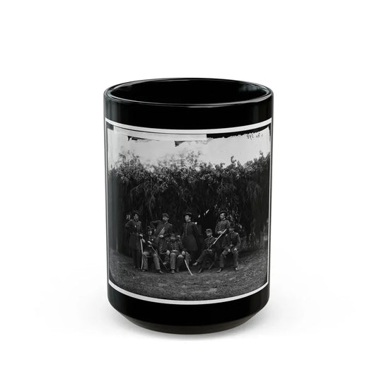 Washington, District Of Columbia (Vicinity). Officers Of 3d U.S. Infantry (U.S. Civil War) Black Coffee Mug 15oz - Go Mug Yourself