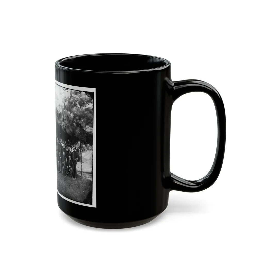 Washington, District Of Columbia (Vicinity). Gen. Andrew A. Humphreys And Staff (U.S. Civil War) Black Coffee Mug-Go Mug Yourself