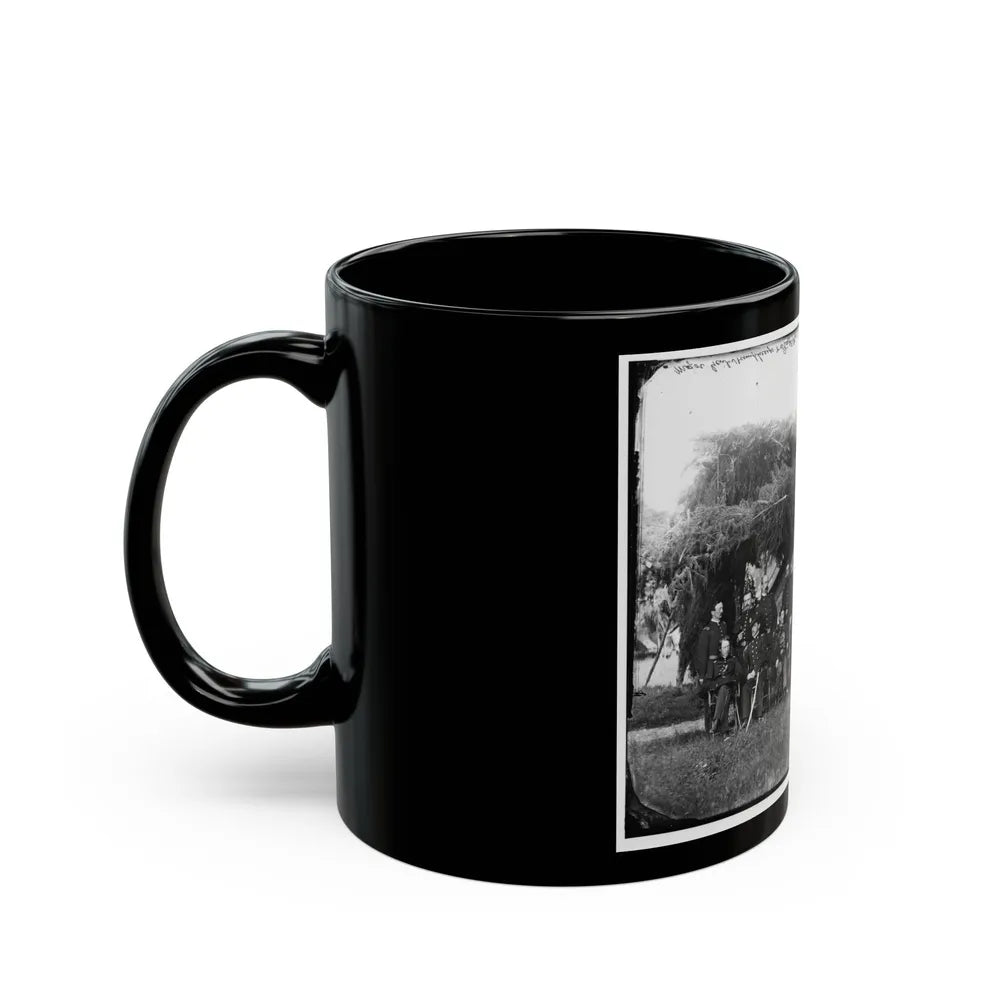 Washington, District Of Columbia (Vicinity). Gen. Andrew A. Humphreys And Staff (U.S. Civil War) Black Coffee Mug-Go Mug Yourself