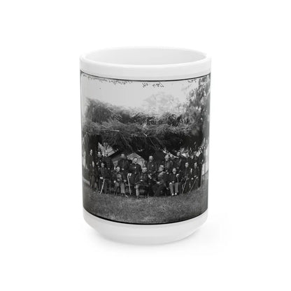 Washington, District Of Columbia (Vicinity). Gen. Andrew A. Humphreys And Staff (U.S. Civil War) White Coffee Mug-15oz-Go Mug Yourself