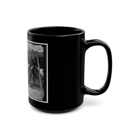 Washington, District Of Columbia (Vicinity). Gen. Daniel White And Staff (U.S. Civil War) Black Coffee Mug-Go Mug Yourself