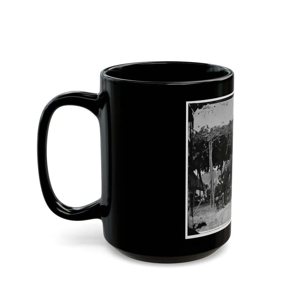 Washington, District Of Columbia (Vicinity). Gen. Daniel White And Staff (U.S. Civil War) Black Coffee Mug-Go Mug Yourself