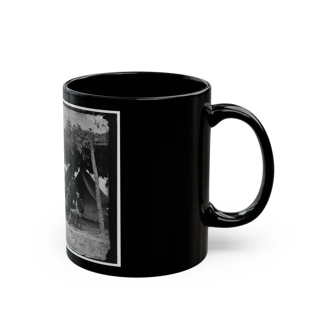 Washington, District Of Columbia (Vicinity). Gen. Daniel White And Staff (U.S. Civil War) Black Coffee Mug-Go Mug Yourself