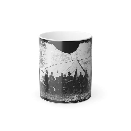 Washington, District of Columbia (Vicinity). Gen. James A. Hall, Officers and Men of Battery C & E, U.S. Artillery (U.S. Civil War) Color Changing Coffee Mug 11oz-11oz-Go Mug Yourself