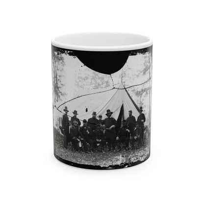 Washington, District Of Columbia (Vicinity). Gen. James A. Hall, Officers And Men Of Battery C & E, U.S. Artillery (U.S. Civil War) White Coffee Mug-11oz-Go Mug Yourself