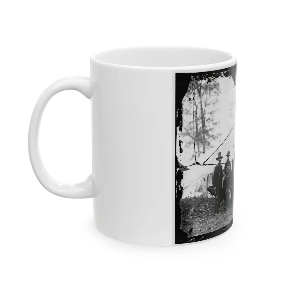 Washington, District Of Columbia (Vicinity). Gen. James A. Hall, Officers And Men Of Battery C & E, U.S. Artillery (U.S. Civil War) White Coffee Mug-Go Mug Yourself