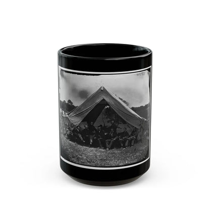 Washington, District Of Columbia (Vicinity). Gen. Martin D. Hardin And Staff (U.S. Civil War) Black Coffee Mug-15oz-Go Mug Yourself