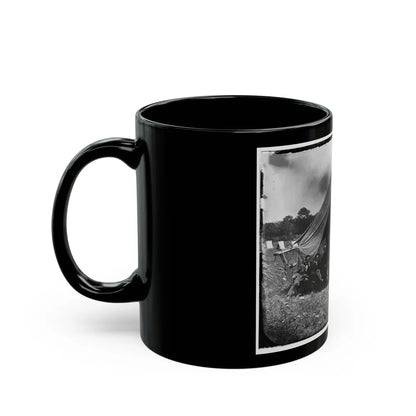 Washington, District Of Columbia (Vicinity). Gen. Martin D. Hardin And Staff (U.S. Civil War) Black Coffee Mug-Go Mug Yourself