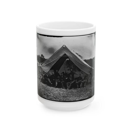 Washington, District Of Columbia (Vicinity). Gen. Martin D. Hardin And Staff (U.S. Civil War) White Coffee Mug-15oz-Go Mug Yourself