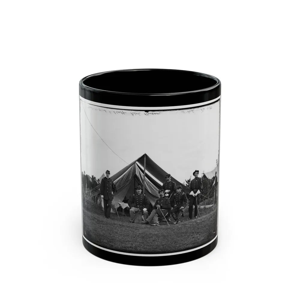 Washington, District Of Columbia (Vicinity). Gen. Robert Nugent And Staff. (Irish Brigade) (U.S. Civil War) Black Coffee Mug-11oz-Go Mug Yourself