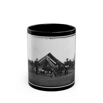 Washington, District Of Columbia (Vicinity). Gen. Robert Nugent And Staff. (Irish Brigade) (U.S. Civil War) Black Coffee Mug-11oz-Go Mug Yourself