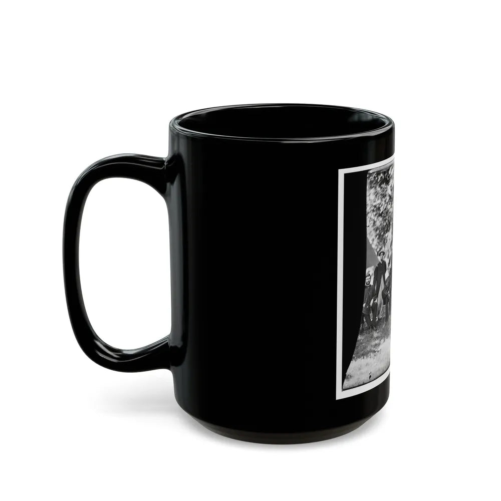 Washington, District Of Columbia (Vicinity). Gen. William F. Bartlett And Staff (U.S. Civil War) Black Coffee Mug-Go Mug Yourself