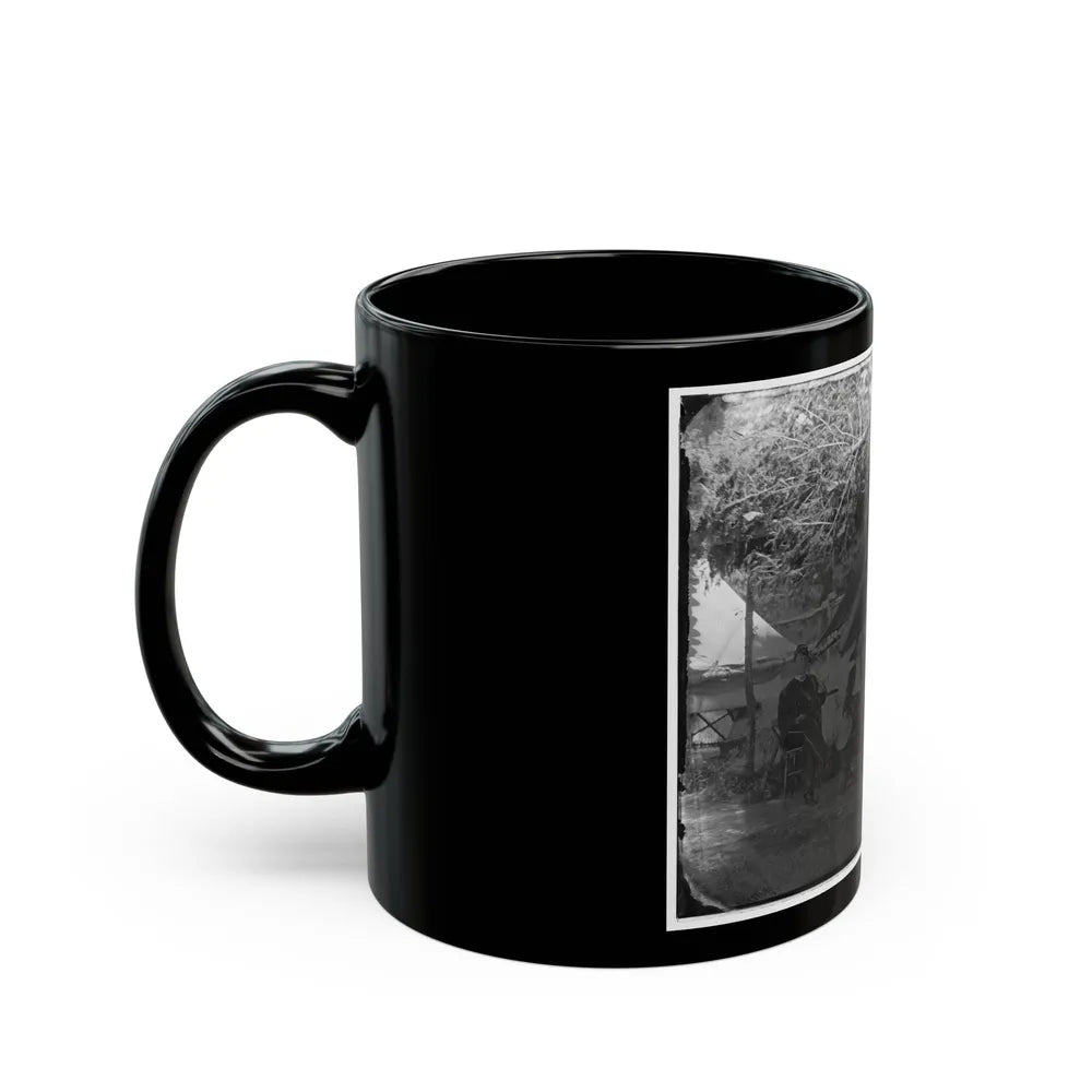 Washington, District Of Columbia (Vicinity). Maj. H.H. Humphreys Two Other Officers And Servant (U.S. Civil War) Black Coffee Mug-Go Mug Yourself