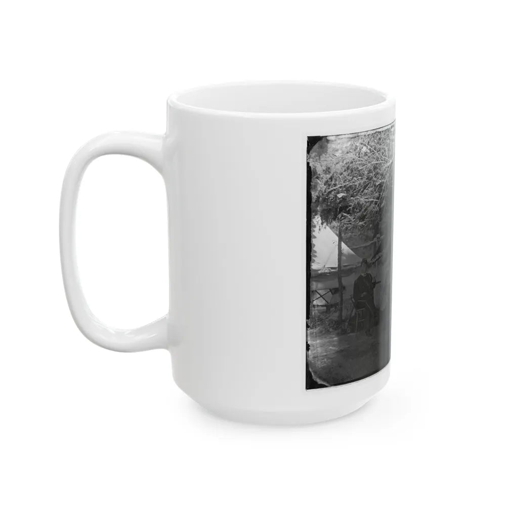 Washington, District Of Columbia (Vicinity). Maj. H.H. Humphreys Two Other Officers And Servant (U.S. Civil War) White Coffee Mug-Go Mug Yourself